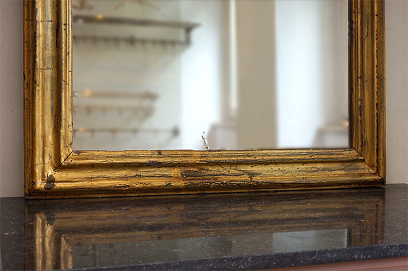 antiker Spiegel vergoldet